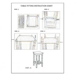 Antique Blue 29 in. Foldable Mango Wood Side Table with Slatted Bottom Shelf by Benjara -Cheap Benjara Store antique blue benjara end side tables bm07541 76 1000
