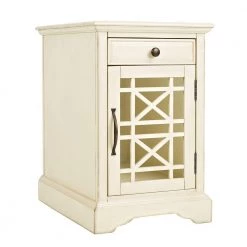 25 in. Antique Cream Wooden Chair side Table with Power Outlets by Benjara -Cheap Benjara Store antique cream benjara end side tables bm181496 c3 1000