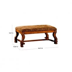 Vale Royal Traditional 18.25 in. L x 46.5 in. W x 18.5 in. H Antique Oak Bench by Benjara -Cheap Benjara Store antique oak benjara bedroom benches bm123637 40 1000