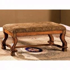 Vale Royal Traditional 18.25 in. L x 46.5 in. W x 18.5 in. H Antique Oak Bench by Benjara -Cheap Benjara Store antique oak benjara bedroom benches bm123637 c3 1000