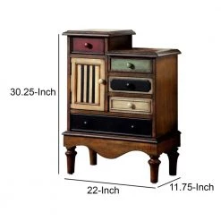 Vintage Style Walnut Brown Accent Wooden Chest with 5-Drawers 30.25 in. H x 22 in. W x 11.75 in. D by Benjara -Cheap Benjara Store antique walnut benjara chest of drawers bm123058 fa 1000