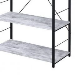 57 in. H Antique White Wooden 5-Shelf Ladder Style Bookcase with X-Shaped Backing by Benjara 9 57 in. H Antique White Wooden 5-Shelf Ladder Style Bookcase with X-Shaped Backing by Benjara -Cheap Benjara Store antique white benjara bookcases bookshelves bm237181 1f 1000