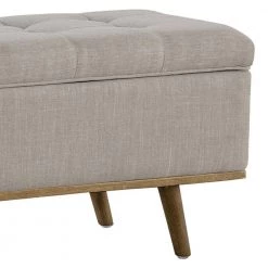 Beige and Brown Fabric Upholstered Wooden Storage Bench with Tufting Details 16 in. L x 46 in. W x 18 in. H by Benjara 14 Beige and Brown Fabric Upholstered Wooden Storage Bench with Tufting Details 16 in. L x 46 in. W x 18 in. H by Benjara -Cheap Benjara Store beige and brown benjara bedroom benches bm195729 fa 1000