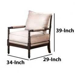 Beige Contemporary Accent Chair by Benjara -Cheap Benjara Store beige benjara accent chairs bm119869 1f 1000