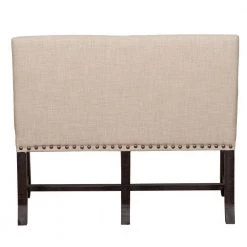 Black and Beige Fabric Upholstered Pine Wood Bench with Nail Head Trim 23" L x 49" W x 37" H by Benjara 13 Black and Beige Fabric Upholstered Pine Wood Bench with Nail Head Trim 23" L x 49" W x 37" H by Benjara -Cheap Benjara Store black and beige benjara bedroom benches bm187649 1f 1000