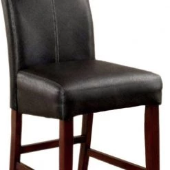 Bonneville II Contemporary 42.5 in. H Black Counter Height Chair (Set of 2) by Benjara -Cheap Benjara Store black and brown benjara dining chairs bm131339 1f 1000
