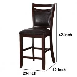 Classic 24 in. Brown and Black Wooden Armless High Chair (Set of 2) by Benjara 10 Classic 24 in. Brown and Black Wooden Armless High Chair (Set of 2) by Benjara -Cheap Benjara Store black and brown benjara dining chairs bm166597 1f 1000