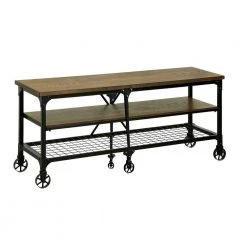 72 in. L Black and Brown Wooden and Metal TV Stand with 4-Compartments by Benjara 13 72 in. L Black and Brown Wooden and Metal TV Stand with 4-Compartments by Benjara -Cheap Benjara Store black and brown benjara tv stands bm119866 31 1000