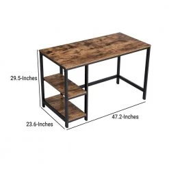 24 in. Rectangular Black/Brown Writing Desk with Open Storage by Benjara 9 24 in. Rectangular Black/Brown Writing Desk with Open Storage by Benjara -Cheap Benjara Store black and brown benjara writing desks bm197491 c3 1000