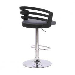 44 in. Black and Chrome Metal Framed Adjustable Barstool with Curved Open Low Wooden Back by Benjara 13 44 in. Black and Chrome Metal Framed Adjustable Barstool with Curved Open Low Wooden Back by Benjara -Cheap Benjara Store black and chrome benjara bar stools bm270037 1f 1000