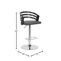 44 in. Black and Chrome Metal Framed Adjustable Barstool with Curved Open Low Wooden Back by Benjara 10 44 in. Black and Chrome Metal Framed Adjustable Barstool with Curved Open Low Wooden Back by Benjara -Cheap Benjara Store black and chrome benjara bar stools bm270037 40 1000