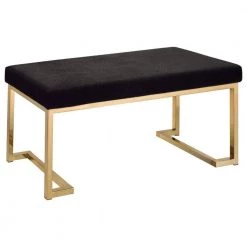 Astonishing Black and Gold Bench by Benjara