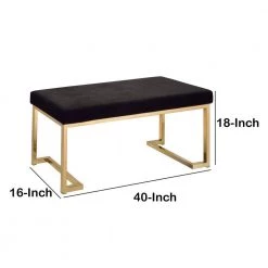 Astonishing Black and Gold Bench by Benjara -Cheap Benjara Store black and gold benjara dining benches bm158793 fa 1000