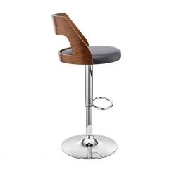 43 in. Black and Gray Low Back Wood and Metal Adjustable Barstool with Open Wooden Back by Benjara 10 43 in. Black and Gray Low Back Wood and Metal Adjustable Barstool with Open Wooden Back by Benjara -Cheap Benjara Store black and gray benjara bar stools bm270016 4f 1000
