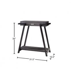 32 in. Black/Gray Standard Rectangle Wood Console Table with Drawer by Benjara -Cheap Benjara Store black and gray benjara console tables bm204129 40 1000