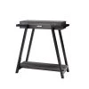32 in. Black/Gray Standard Rectangle Wood Console Table with Drawer by Benjara