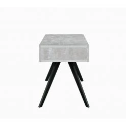 23.62 in. W Black and Gray Faux Concrete Desk with 2-Drawers and Flared Legs by Benjara -Cheap Benjara Store black and gray benjara writing desks bm196711 44 1000