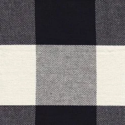 Black and White Fabric Upholstered Wooden Accent Chair with Buffalo Plaid Pattern by Benjara -Cheap Benjara Store black and white benjara accent chairs bm194045 fa 1000