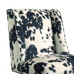 37 in. H Black and White Height Adjustable Swivel Office Chair with Metal Base by Benjara -Cheap Benjara Store black and white benjara task chairs bm143954 c3 1000