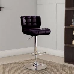 Kori 30.25 in. Black Finish Contemporary Bar Chair by Benjara -Cheap Benjara Store black benjara bar stools bm131942 c3 1000