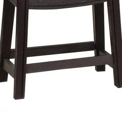 18 in. H Black Curved Leatherette Stool with Nailhead Trim (Set of 2) by Benjara -Cheap Benjara Store black benjara bar stools bm231998 4f 1000