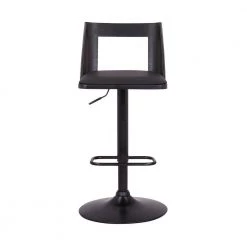 42 in. Black Low Back Metal Bar Stool with Curved Open Design Back by Benjara -Cheap Benjara Store black benjara bar stools bm270416 c3 1000