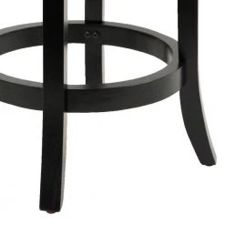 Sabi 37.5 in. Black High Back Solid Wood Swivel Counter Stool with Faux Leather Seat by Benjara -Cheap Benjara Store black benjara bar stools bm274238 1f 1000