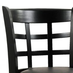 Sabi 37.5 in. Black High Back Solid Wood Swivel Counter Stool with Faux Leather Seat by Benjara -Cheap Benjara Store black benjara bar stools bm274238 c3 1000