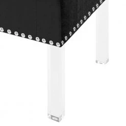 Black Velvet Upholstered Buttoned Bench 18.75 in. L x 49 in. W x 19 in. H by Benjara -Cheap Benjara Store black benjara bedroom benches bm272059 1f 1000