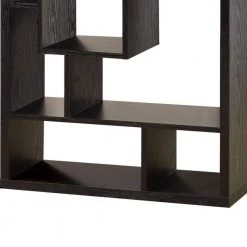 Asymmetrical Cube 67 in. Black Wood 10-shelf Standard Bookcase with Cubes by Benjara -Cheap Benjara Store black benjara bookcases bookshelves bm156232 1f 1000