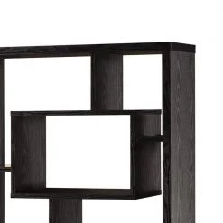 Asymmetrical Cube 67 in. Black Wood 10-shelf Standard Bookcase with Cubes by Benjara -Cheap Benjara Store black benjara bookcases bookshelves bm156232 c3 1000