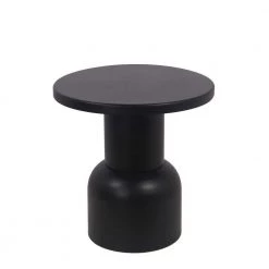 20.5 in. Black Round Top Metal Large Accent Table by Benjara