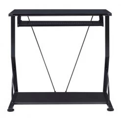 30 in. Rectangular Black Computer Desk with Keyboard Tray by Benjara -Cheap Benjara Store black benjara computer desks bm156227 c3 1000