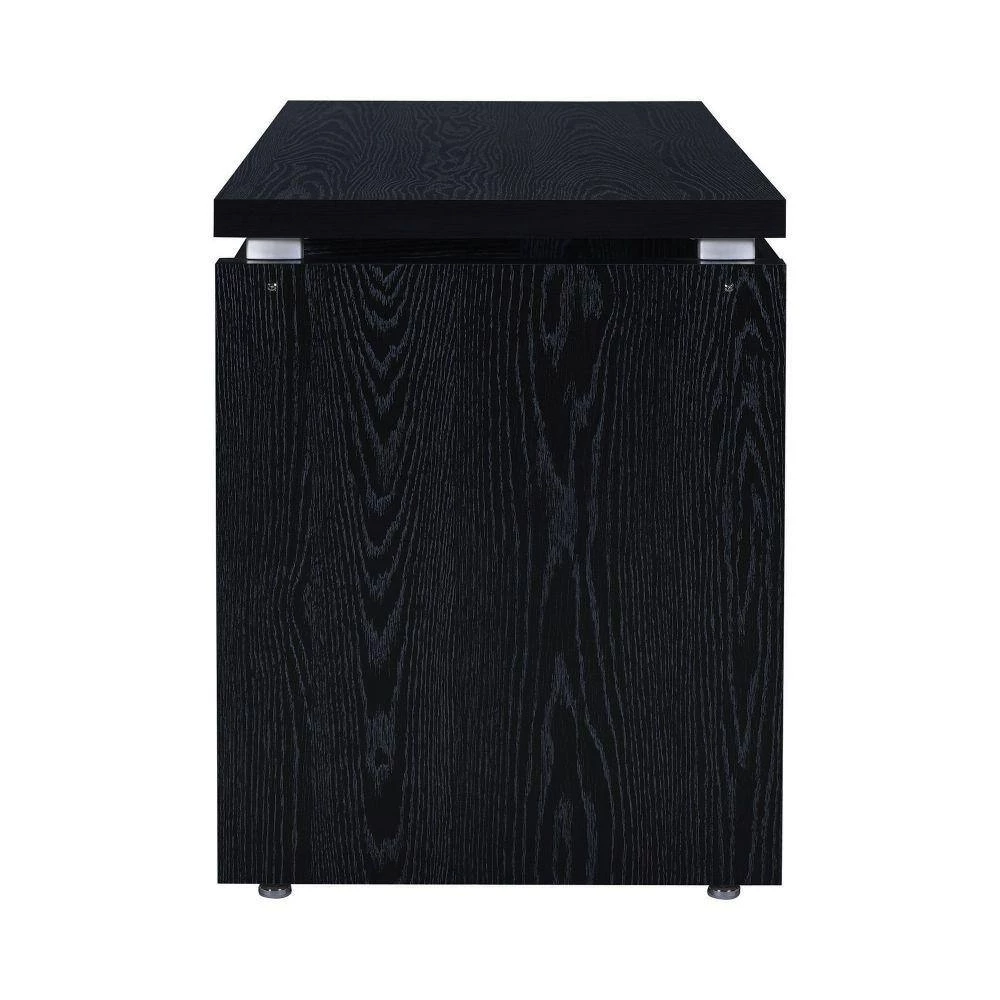 47.25 in. W Rectangular Black Wooden Computer Desk with Keyboard Tray by Benjara 6 47.25 in. W Rectangular Black Wooden Computer Desk with Keyboard Tray by Benjara - Image 6