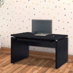 47.25 in. W Rectangular Black Wooden Computer Desk with Keyboard Tray by Benjara 15 47.25 in. W Rectangular Black Wooden Computer Desk with Keyboard Tray by Benjara -Cheap Benjara Store black benjara computer desks bm233214 31 1000