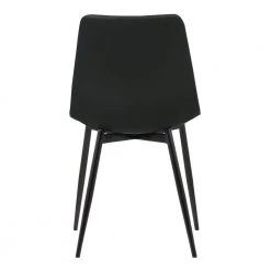 Black Leatherette Dining Chair with Bucket Seat and Metal Legs by Benjara 9 Black Leatherette Dining Chair with Bucket Seat and Metal Legs by Benjara -Cheap Benjara Store black benjara dining chairs bm155600 1f 1000