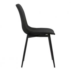 Black Leatherette Dining Chair with Bucket Seat and Metal Legs by Benjara 8 Black Leatherette Dining Chair with Bucket Seat and Metal Legs by Benjara -Cheap Benjara Store black benjara dining chairs bm155600 4f 1000