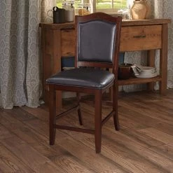 Espresso Brown and Black Wooden Armless High Chair (Set of 2) by Benjara -Cheap Benjara Store black benjara dining chairs bm166594 4f 1000