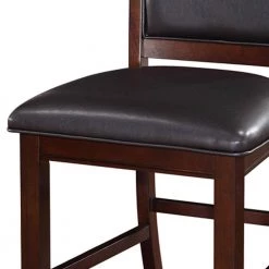 Espresso Brown and Black Wooden Armless High Chair (Set of 2) by Benjara -Cheap Benjara Store black benjara dining chairs bm166594 fa 1000