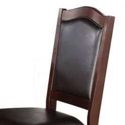 Contemporary Brown and Black Rubber Wood Dining Chair (Set of 2) by Benjara -Cheap Benjara Store black benjara dining chairs bm171511 44 1000