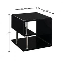 23.63 in. W Black Ninove Contemporary Style Metal End Table by Benjara 8 23.63 in. W Black Ninove Contemporary Style Metal End Table by Benjara -Cheap Benjara Store black benjara end side tables bm123100 40 1000