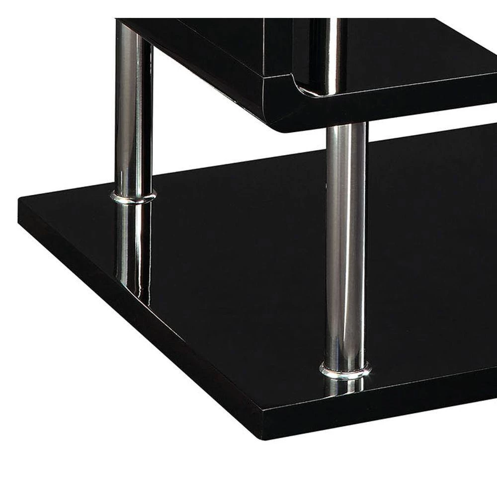 23.63 in. W Black Ninove Contemporary Style Metal End Table by Benjara 4 23.63 in. W Black Ninove Contemporary Style Metal End Table by Benjara - Image 4