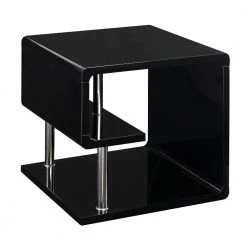 23.63 in. W Black Ninove Contemporary Style Metal End Table by Benjara