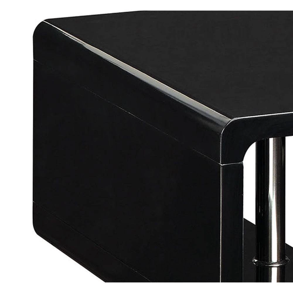 23.63 in. W Black Ninove Contemporary Style Metal End Table by Benjara 2 23.63 in. W Black Ninove Contemporary Style Metal End Table by Benjara - Image 2