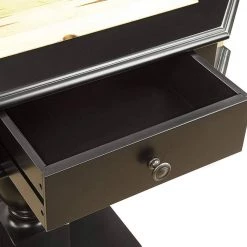 31 in. Black Wooden Chess Game Table with 1-Drawer by Benjara -Cheap Benjara Store black benjara end side tables bm157306 44 1000