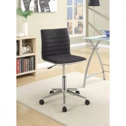Contemporary Black Fabric Seat Lenin Mid Back Desk Chair by Benjara 13 Contemporary Black Fabric Seat Lenin Mid Back Desk Chair by Benjara -Cheap Benjara Store black benjara executive chairs bm159080 31 1000