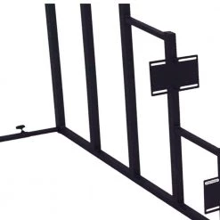 33.75 in. L x 37 in. W Black Convertible Design Metal Display Twin Size Headboard Rack by Benjara -Cheap Benjara Store black benjara headboards bm230448 1f 1000