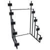 33.75 in. L x 37 in. W Black Convertible Design Metal Display Twin Size Headboard Rack by Benjara
