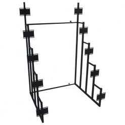33.75 in. L x 37 in. W Black Convertible Design Metal Display Twin Size Headboard Rack by Benjara