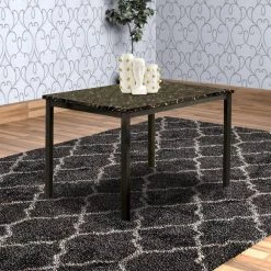 Colman Modern 48 in. Rectangle Black Faux Marble Top Dining Table Seats 2 by Benjara 13 Colman Modern 48 in. Rectangle Black Faux Marble Top Dining Table Seats 2 by Benjara -Cheap Benjara Store black benjara kitchen dining tables bm123283 31 1000